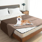 gogobunny 100% Double-Sided Waterproof Dog Bed Cover Pet Blanket Sofa Couch Furniture Protector for Puppy Large Dog Cat, Reversible (82x102 Inch (Pack of 1), Dark Chocolate/Light Chocolate)