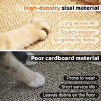 Cat Scratcher, Sisal Scratch Pad with Interactive Ball Track | No Assembly, Natural Sisal, Solid Base, Track with 3 Wooden Balls + 1 Catnip Ball, No Slip Pads, for Cat Exercise Sleep Chase