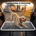 Avont Dog Bed for Car Back Seat, 2026 New Backseat Pet Bed Mat | 52.3"x23.6" Back Seat Pet Cover for Dogs Machine Washable Non-Slip Thick Plush Travel Mat for SUVs Trucks Camping - Dark Grey