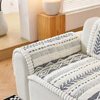 Couch Cover for Dogs, Washable Non-Slip Boho Geometric Pet Sofa Protector, Soft Sofa Slipcovers Cushion Protector for Dogs and Cats. (Light Gray, 27.6" x 27.6" x 1.5"/Armrest or Backrest Cover 1PC)