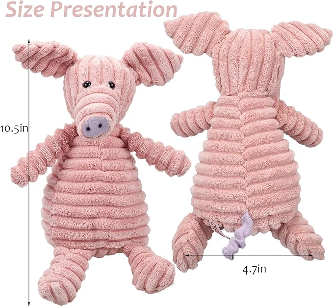 LECHONG 5Pack Dog Squeaky Plush Toys Puppy Toys Assortment Value Bundle Bulk Large Dog Teething Pet Chew Toys