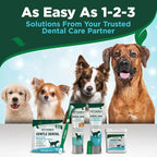 Vet's Best Dental Care Finger Wipes (2 Pack) for Dogs & Cats - 50ct | Reduces Plaque & Freshens Breath - Teeth Cleaning Finger Wipes