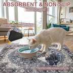 BEAUTYZOO Cat Litter Mat Large 32"x45" - Premium Waterproof Litter Trapping Mat with Non-Slip Backing, Cat Litter Box Mat Scatter Control for Floor, Machine Washable & Urine Proof, Soft for Kitty Paws