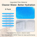 Cat Water Fountain Filter Replacement Upgrade Cat Fountain Filter Arc-Shaped Safe Washable Animal Water Fountain Filters with 4 Filtration System for HAPUP Dog Kitty Spout Cat Fountain