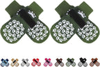 EXPAWLORER Anti Slip Dog Socks to Prevent Licking Paws, Shoes for Hot Pavement, Dog Booties for Small Medium Large Senior Dogs, Traction Control Boots & Paw Protectors for Hardwood Floors ArmyGreen