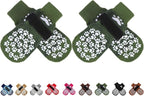 EXPAWLORER Anti Slip Dog Socks to Prevent Licking Paws, Shoes for Hot Pavement, Dog Booties for Small Medium Large Senior Dogs, Traction Control Boots & Paw Protectors for Hardwood Floors ArmyGreen