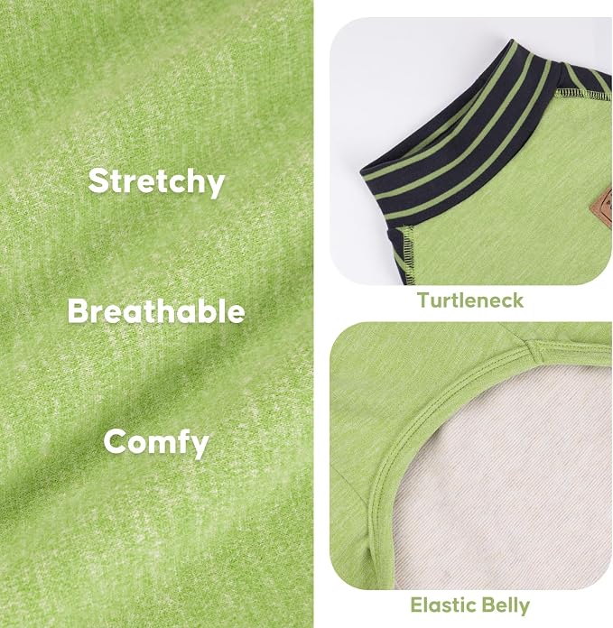 KYEESE Turtleneck Dog Pajamas for Small Medium Large Dogs Warm Dog Onesie | 4-Way Stretch, Lightweight & Breathable, Reduces Shedding, Gentle on Sensitive Skin, Recovery Support, Easy Potty Breaks