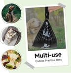 300 Counts Extra Thick Dog Poop Bags With Handles | Perfect Size for Any Dog,Hides Mess, Bio Cornstarch Blend, Leak-proof,Ocean Scented,Cat Litter Disposal Bags