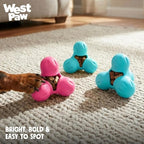 WEST PAW Zogoflex Tux Treat Dispensing Dog Chew Toy – Interactive Chewing Toy for Dogs – Dog Games for Aggressive Chewers, Fetch, Catch – Holds Kibble, Treats, Large 5", Teal