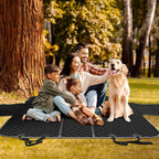 Mancro Waterproof Dog Back Seat Cover with Zipper Flap, Fit for F150/RAM | Visible Mesh Window,Split Seat Design，Great Gift，Storage Pockets，Effortless Cleaning, Designed for full-size trucks, Comfort