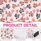 Tuanse 4 Pack Ultra Soft Dog Cat Bed Mat Small Animal Guinea Pig Bed with Cute Print Reversible Fleece Dog Crate Kennel Pad Cozy Washable Thickened Hamster Pet Beds Mat(23 x 18 Inches,Vivid Color)