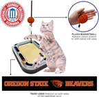 Cat Scratch Toy NCAA Oregon State Beavers Reversible Basketball Court Felt/Cardboard Cat Scratcher Toy. Interactive Cat Ball Bell Tracks. 6-in-1 CAT Toy: Cat Wand Poll Catnip-Filled Plush Basketball