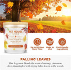 Pet House Fall Candles, Long Lasting, Clean Burning, Soy Wax Scented Candles for Pet Odor, Falling Leaves