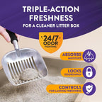 ARM & Hammer Slide Platinum Easy Clean-Up Clumping Cat Litter, 27.5 Lbs | 24/7 Odor Control, Triple-Action Freshness, Non-Stick, Low Tracking, Multi-Cat Formula, Scented