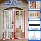 SHYUJAJIE 71 Inch Extra Tall Pet Gate for Cats | 29.92"-48" Adjustable Wide Dog Gates,Pressure Mounted Walk Through Tall Pets Gate for Doorways,Hallway,Stairs,Black