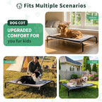 PJYuCien Raised Dog Bed with Pad, 48'' Gray