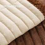 Velvet Washable Dog Couch Cover, Non-Slip Waterproof Pet Sofa Protector for2-Cushion Sectional, L-Shaped Sofa & Loveseat, Machine Washable(1PC/27.6"x59.1",Brown)