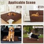 Smiry Waterproof Dog Bed Cover, Reversible Pet Blanket for Sofa Couch | Soft Washable Dog Blanket, Leakproof Couch Cover for Dogs Cats & Furniture Protection, 30x53, Brown/Brown