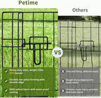 PETIME Foldable Metal Dog Exercise Pen/Pet Puppy Playpen Kennels Yard Fence Indoor/Outdoor 8 Panel 24" W x 30" H with Bottom Pad (with Bottom pad, 8 Panels 30" H)