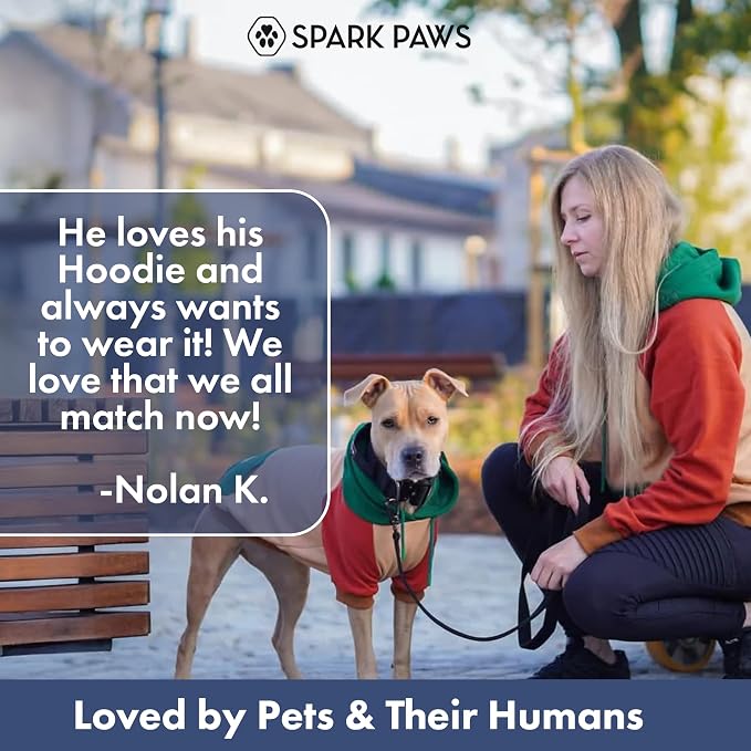 Spark Paws Dog Hoodie – Premium Dog Sweater for Small, Medium, and Large Dogs | Warm Outfits for French Bulldogs, Pitbull, Puppy, Winter Jacket Alternative - Ranger - 3XL