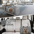 Cat Carrier, Soft-Sided Airline Approved Pet Carrier Case with 4 Ventilated Windows for Cats and Dogs Under 10-25Lbs (17.0 L x 11.0 W x 11.0 H Inch, Grey)