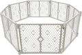 MyPet 8-Panel Paws Petyard, Gray Dog Playpen, Durable & UV-Resistant Puppy Playpen, Indoor/Outdoor Portable Dog Pen, Adjustable for Your Pet's Comfort, Friendly Design for Happy Pets