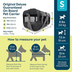 Sherpa Original Deluxe Travel Pet Carrier, Airline Approved & Guaranteed On Board - Charcoal Gray, Small
