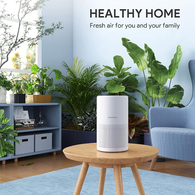 FULMINARE Air Purifiers for Bedroom H13 True HEPA Air Filter Quiet Air Cleaner With Night Light Portable Small Air Purifier for Home, Office, Living Room (White 2 Pack) | Remove Pet Hair, Smoke, Odors，Quiet Air Cleaner With Night Light, Portable Small ...