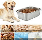 1.25 Gallons Stainless Steel Large Dog Water Bowl, Outdoor Dog Water Bowl, High Capacity Metal Dog Food Bowls, for Dog & Cat, Big, X- Large Pet