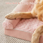 BFPETHOME Orthopedic Washable Dog Beds Large Sized Senior Dog for Comfy Sleeping with Removable Cover, Waterproof Big Soft Pet Couch Bed for Dogs Relax