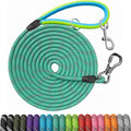 Long Dog Leash for Dog Training 10FT/15FT/20FT/30FT/40FT/50FT/100FT Reflective Leash with 2 Hooks, Heavy Duty Dog Lead for Large Medium Small Dogs Outside Walking Camping Yard,Teal 10FT
