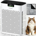 MOOKA Air Purifier for Home Bedroom Large Room 2200 Ft², True HEPA Filter | Washable Pre-Filter, Auto Mode, Quiet Sleep Mode, Air Quality Monitor, Air Cleaner for Pet Dust Smoke Pollen, KJ190H White
