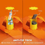 Cat Tunnel, Cat Cave for Indoor Cats Bed,Scratch Resistant Cat Toys for Medium Large Cats Hide and Seek Toy (Amber Orange)