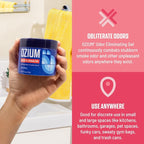 Ozium 4.5 Oz. Odor Eliminating Gel, Air Freshener Alternative | For Smoke, Pets, and Musty Odors, Long Lasting Odor Remover for Cars, Homes, Wild Cherry