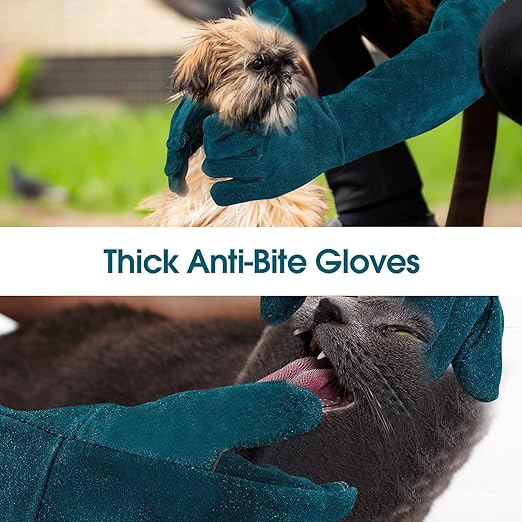 AOWPFVV Animal Handling Gloves Bite Proof for Dogs,Cats, 23.6in Large | Falconry,Birds,Snake,Reptile,Vets, Groomers & Animal Control
