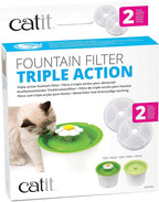 Catit Triple Action Replacement Original Water Fountain Filters, 2 Pack – Official Replacement Filters for Catit Cat Drinking Water Fountains | Official Replacement Filters for Catit Cat Drinking Water Fountains