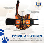 Dog Life Jacket — Premium Swim Vest with SafeChin Anti-Choke Collar | PAWS Aboard Racing Flames | RapidLift Rescue Handle, D-Ring, Reflective Trim | Boating, Kayaking, Pool | Small (15–25 lbs)