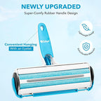 Pet Hair Remover for Laundry - Lint Roller for Pet Hair - Dog Hair Remover with Hair Base - Pet Fur Remover with Comfy Rubber Handle - Easy Clean Pet Hair Remover Roller for Couch