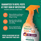TropiClean Natural Flea & Tick Max Strength Shampoo & Bedding Spray Bundle, Dog Shampoo, Flea & Tick Treatment Protects & Repels - Made in USA