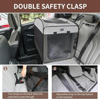 DONORO Dog Kennels and Crates for Medium Dogs, Portable Pop Up Indoor Pet Cage with Sturdy Wire Frame, Collapsible Travel Crate Soft Sided Cat Bag Escape Proof (Gray, 32.0" L x 21.0" W x 26.0" H)