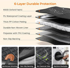 URPOWER XL Dog Seat Cover for Full-Size Truck Back Seat, Waterproof Hammock | 600D Oxford, Side Flaps with Zippers, Scratch Resistant, Non-Slip, Easy Install, Machine Washable, Dog Seat Belt Included