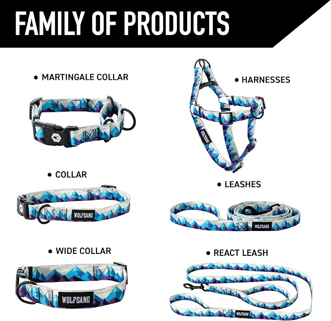 Wolfgang Heavy Duty Dog Leash, Pull-Tested for Walking & Training, RockyPeaks Print, Small