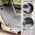VIVAGLORY Dog Seat Cover Pet Seat Protector, Large, Heather Black | Backseat Cover for Car Suv & Truck, Back Rear Backseat Bench Protector