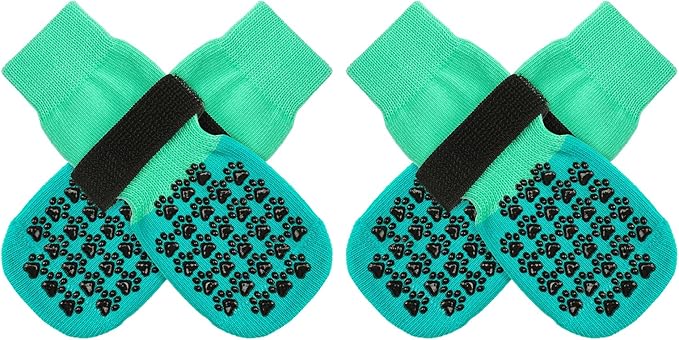 SCENEREAL Dog Socks to Prevent Licking Paws for Hot/Cold Pavement Anti Slip, Dog Shoes for Hardwood Floors, Dog Boots & Paw Protectors with Grippers for Small Medium Large Senior Dogs