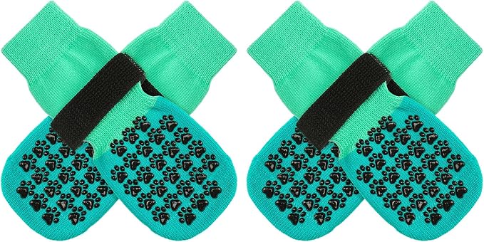 SCENEREAL Dog Socks to Prevent Licking Paws for Hot/Cold Pavement Anti Slip, Dog Shoes for Hardwood Floors, Dog Boots & Paw Protectors with Grippers for Small Medium Large Senior Dogs
