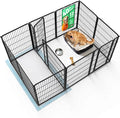 FXW Homeplus Indoor Dog Playpen with Divider Connectors, 40" H, 12 Panels | Calm Indoor Play Area, Two-Zone Layout, For Medium & Large Dogs, Patented