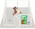 FXW Homeplus Indoor Dog Playpen with Washable Pee Pad, 24" H, 8 Panels | Calm Indoor Play Area, Super Absorbent Pad for Easy Cleanup, for Puppies & Small Dogs, Patented