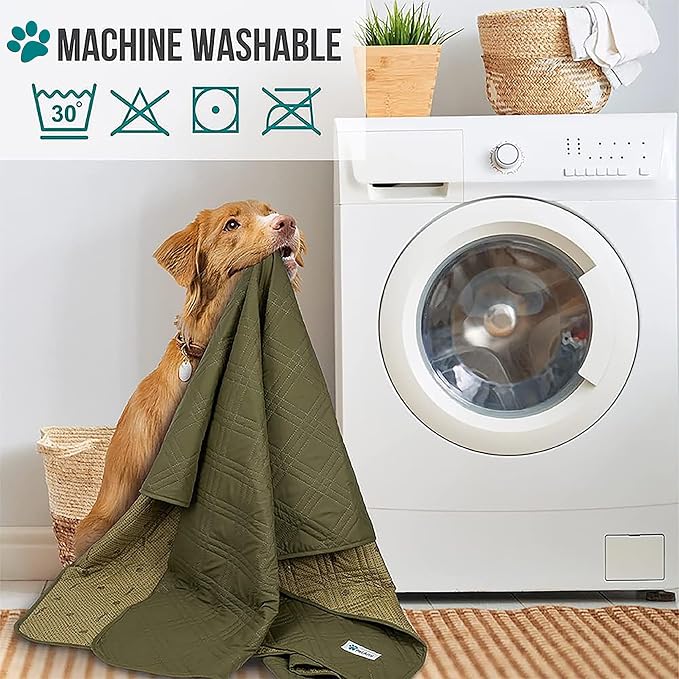 PetAmi Waterproof Couch Cover for Dog Nonslip Bed Sofa Blanket, 68x82 Green | Leakproof Furniture Protector for Pet Cat, Machine Washable Pee Proof Mat for Chair Car Seat, Durable & Anti Slip Backing