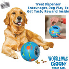Wobble Wag Giggle Ball Interactive Dog Treat Dispensing Toy, Giggle Sounds Keeps Dogs Busy and Entertained, Pets Know Best