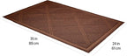 Amazon Basics Less-Mess Cat Litter Box Mat, 24" x 35", Unscented, Brown